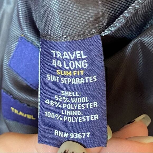 Stafford Classic Wool Gray Blazer Size 44L - Picture 5 of 9